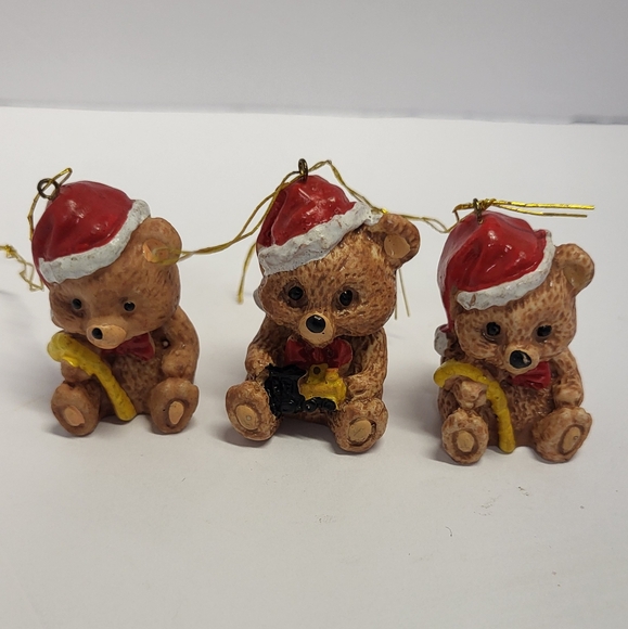 Vintage tiny Christmas 🐻 bears ornaments - Picture 2 of 6
